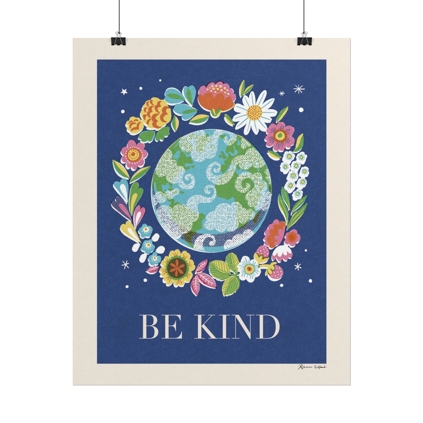 Peace Series: Planet Earth 'Be Kind' Art Print
