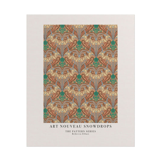 Art Nouveau Snowdrops - The Pattern Series - Art Print