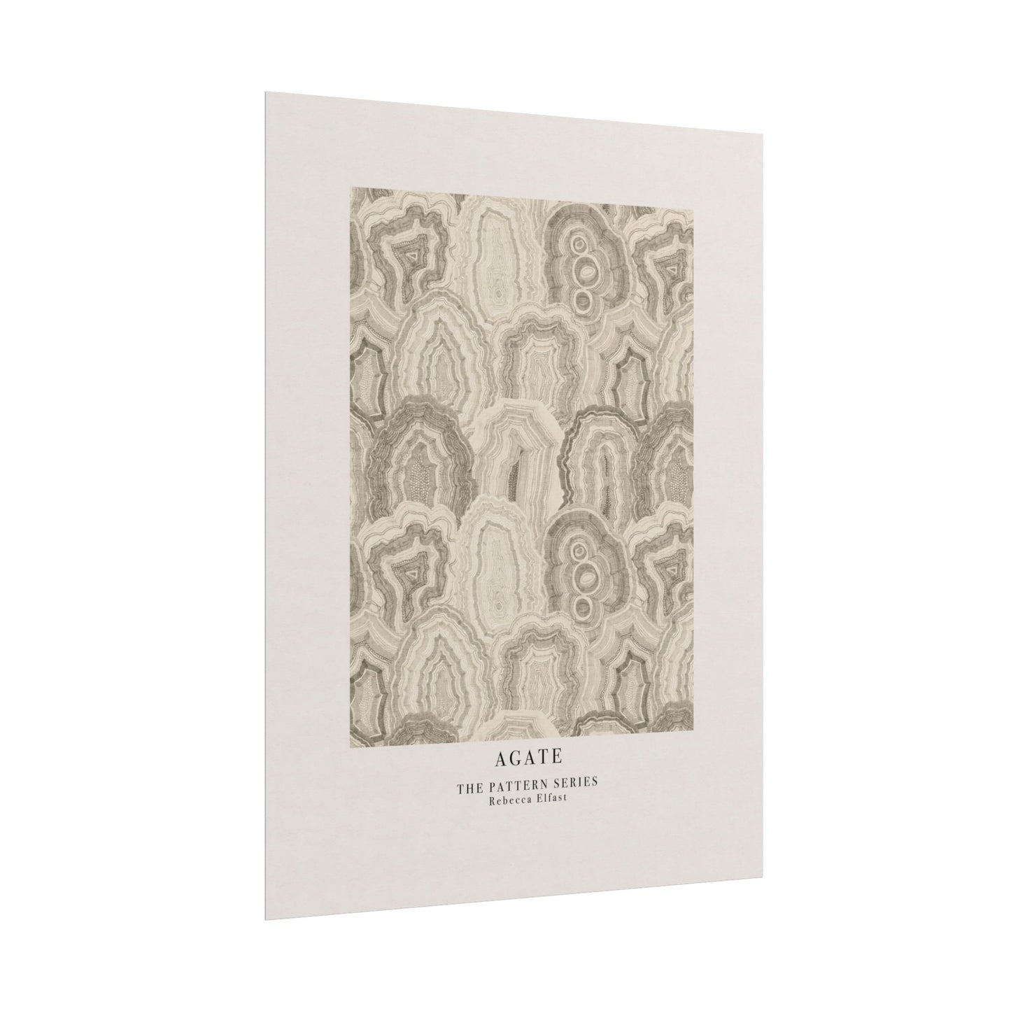 Agate Slices Monochrome - The Pattern Series - Art Print