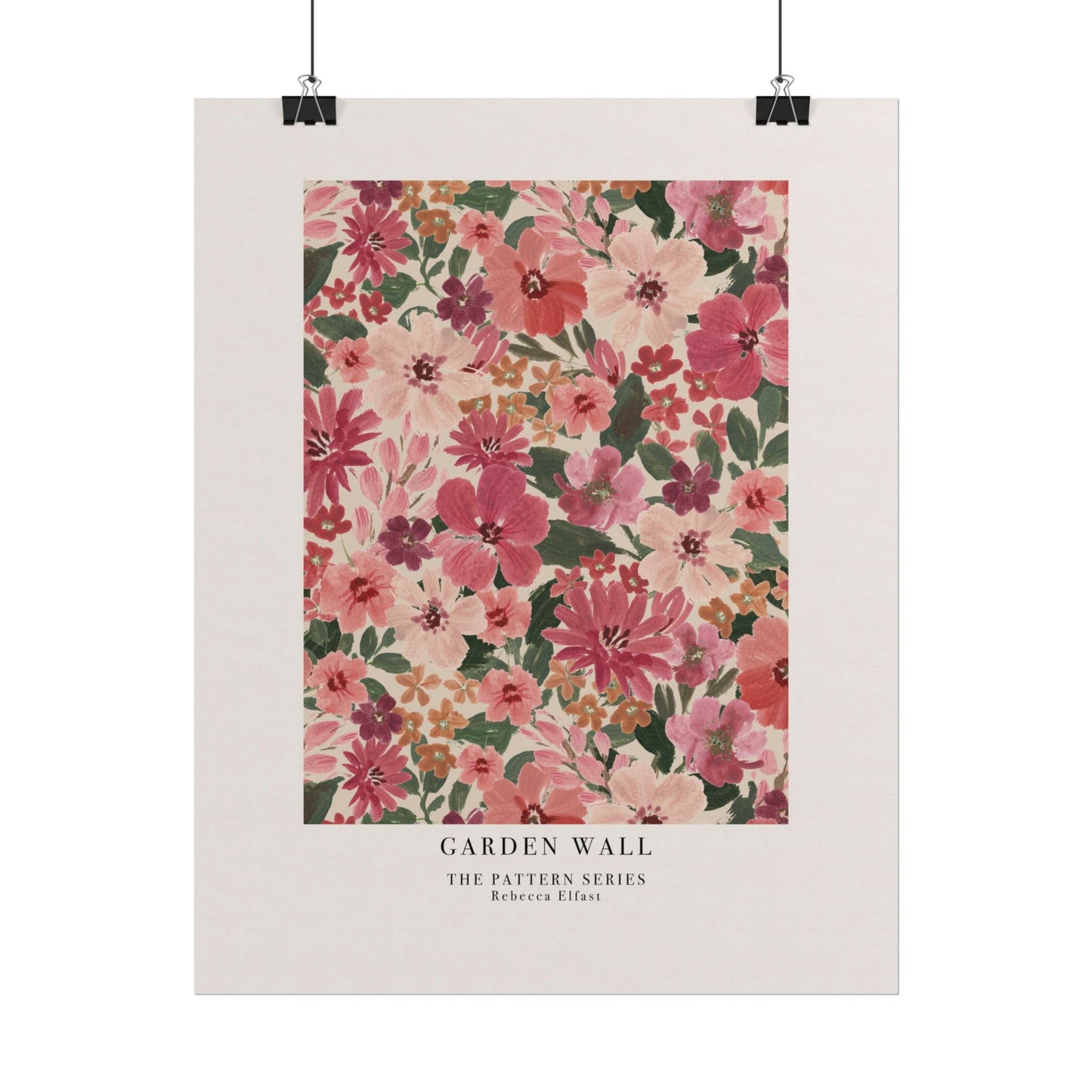 Garden Wall Pink - The Pattern Series - Art Print