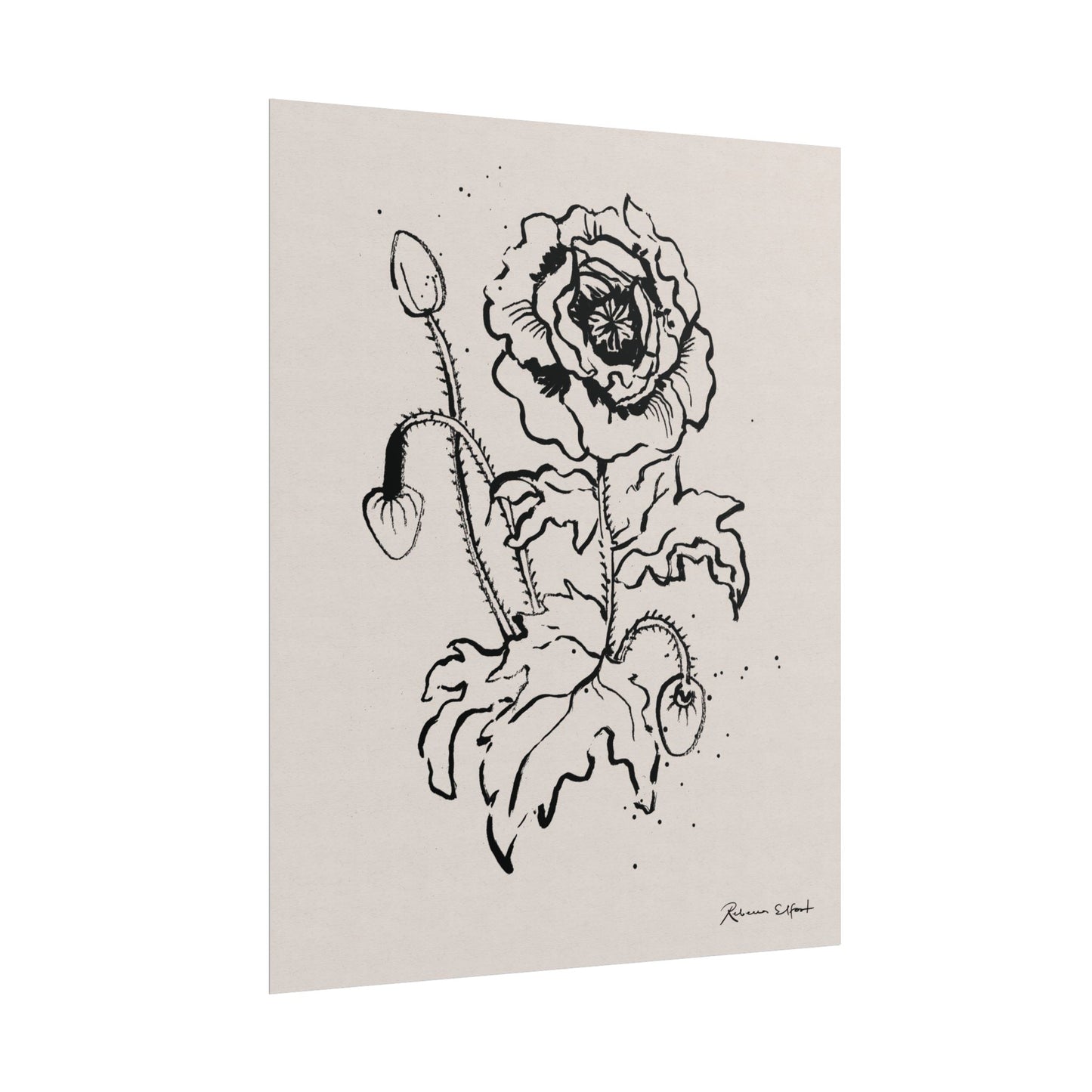 Ink Poppy - Art Print