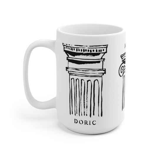 Column Order Architecture Ink Painting Printed Ceramic Mug