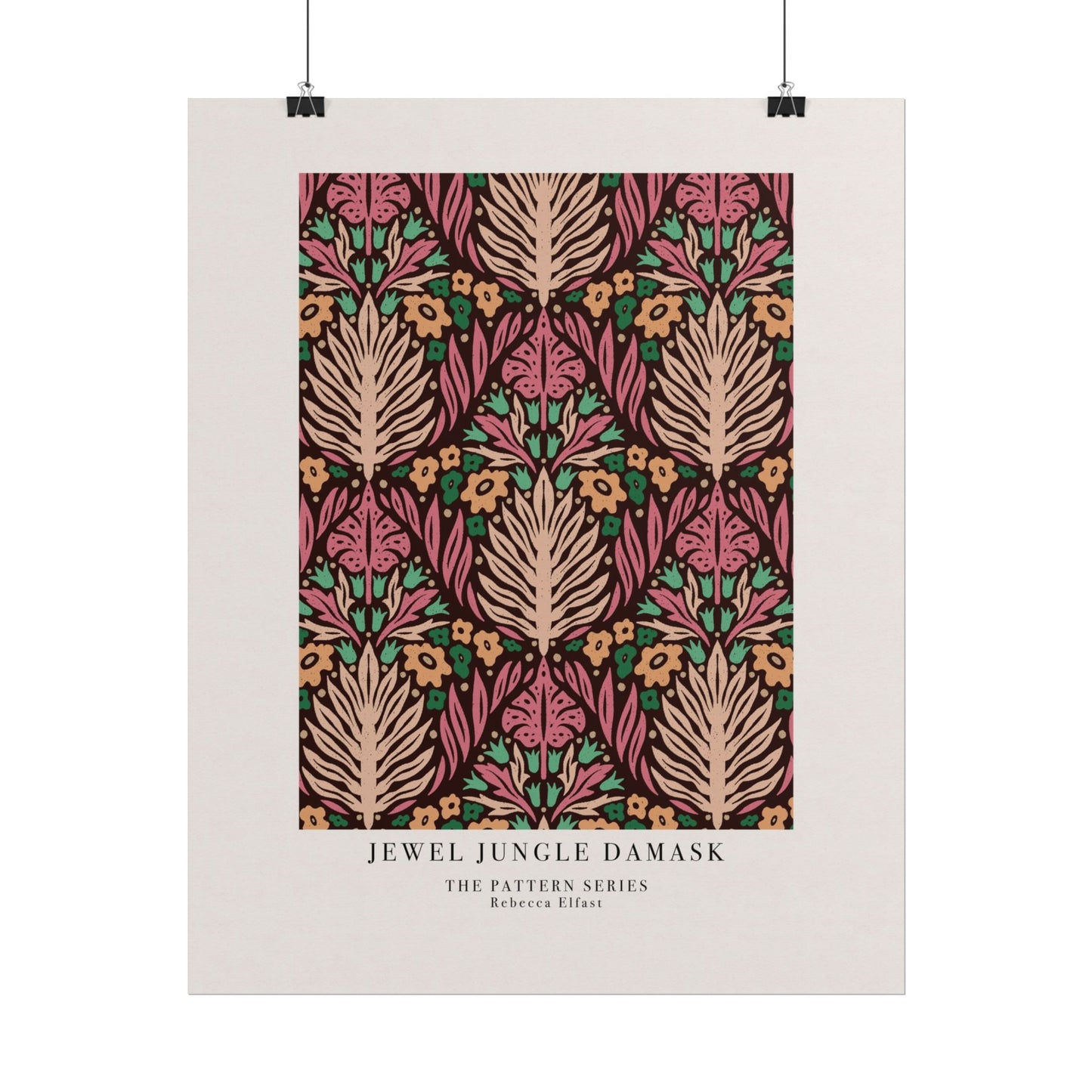 Jewel Jungle Damask - The Pattern Series - Art Print