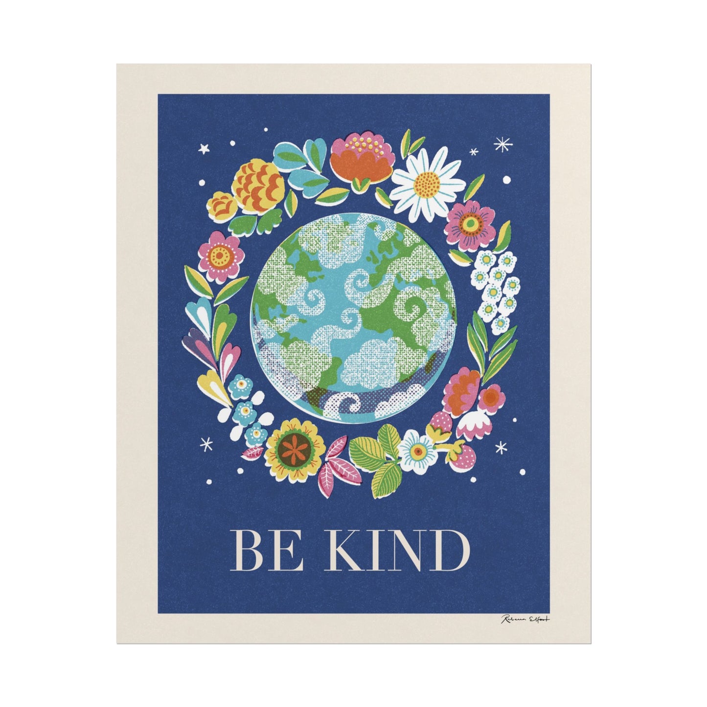 Peace Series: Planet Earth 'Be Kind' Art Print