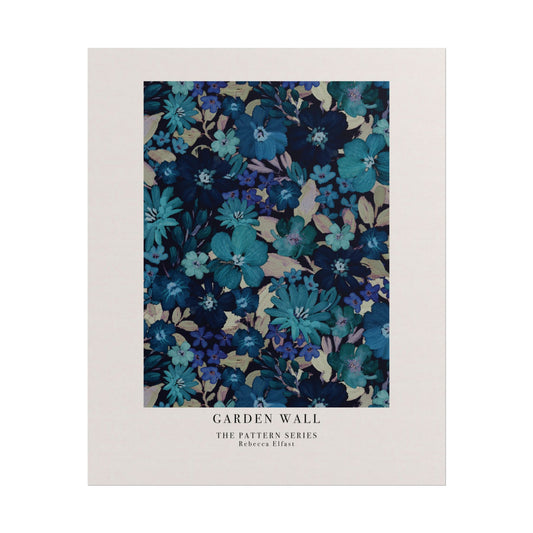 Garden Wall Blue - The Pattern Series - Art Print