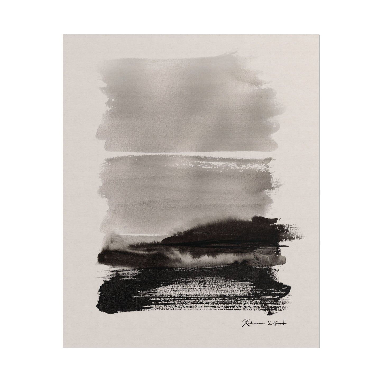 Abstract Ink Seascape - Art Print