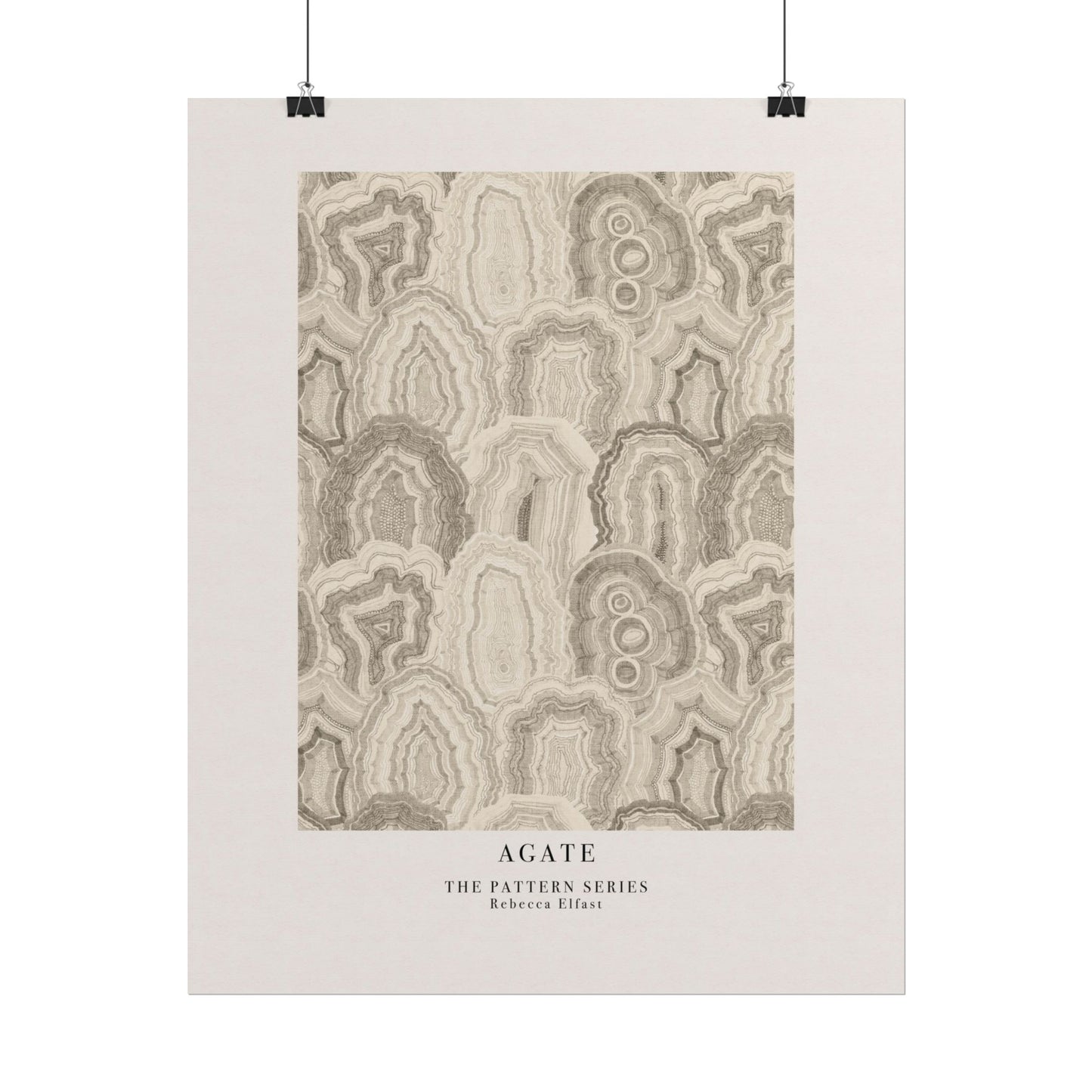 Agate Slices Monochrome - The Pattern Series - Art Print