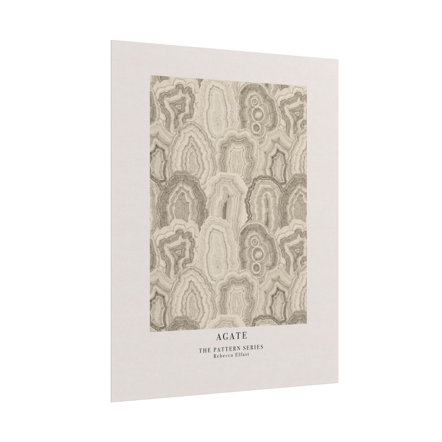 Agate Slices Monochrome - The Pattern Series - Art Print