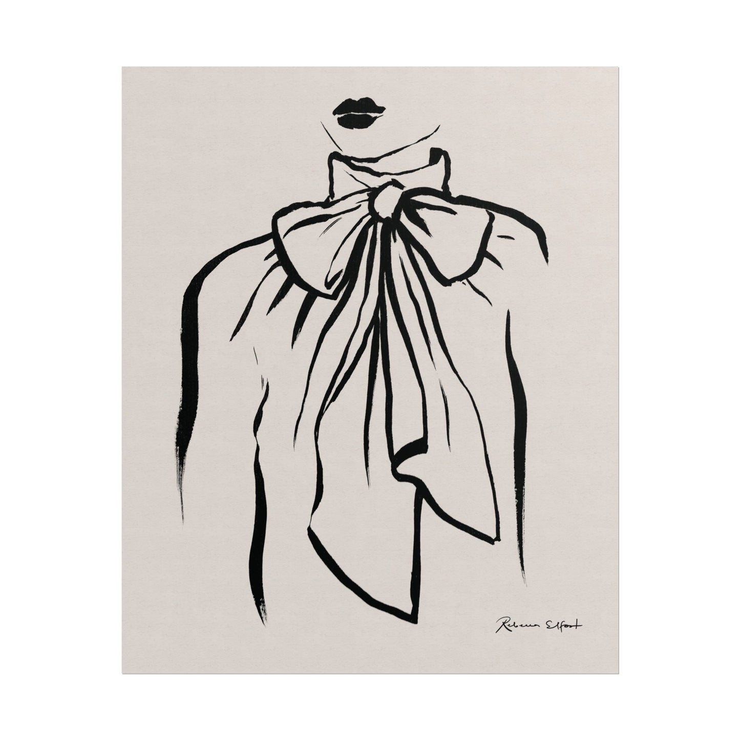 Bow Tie Blouse - Art Print