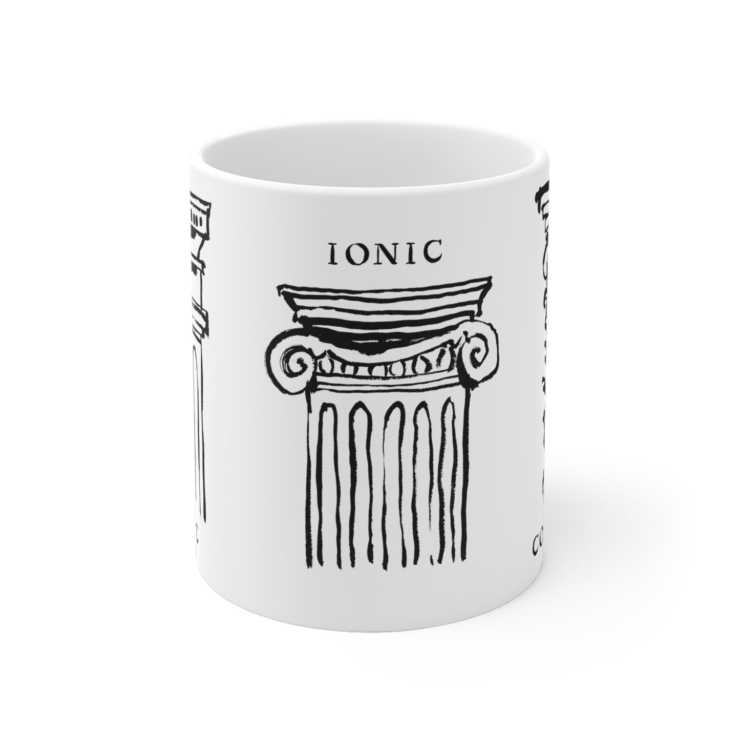 Column Order Architecture Ink Painting Printed Ceramic Mug