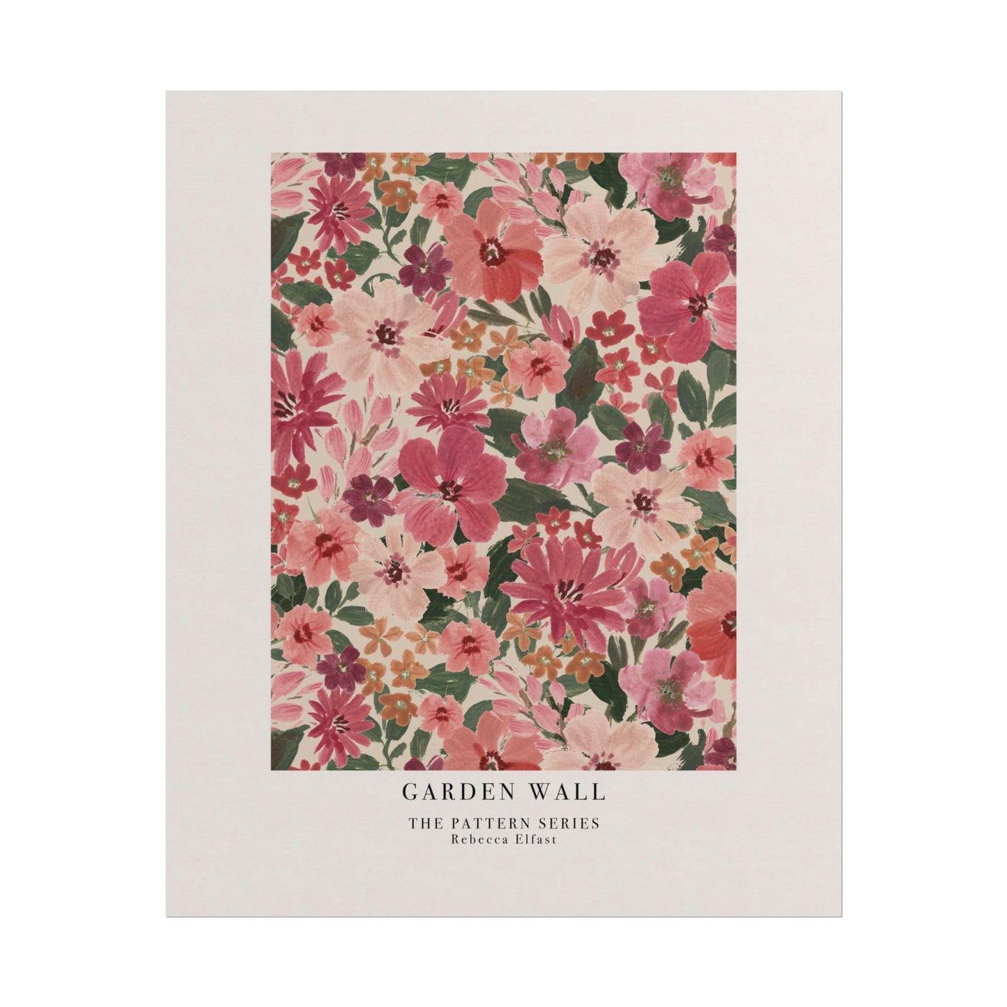 Garden Wall Pink - The Pattern Series - Art Print