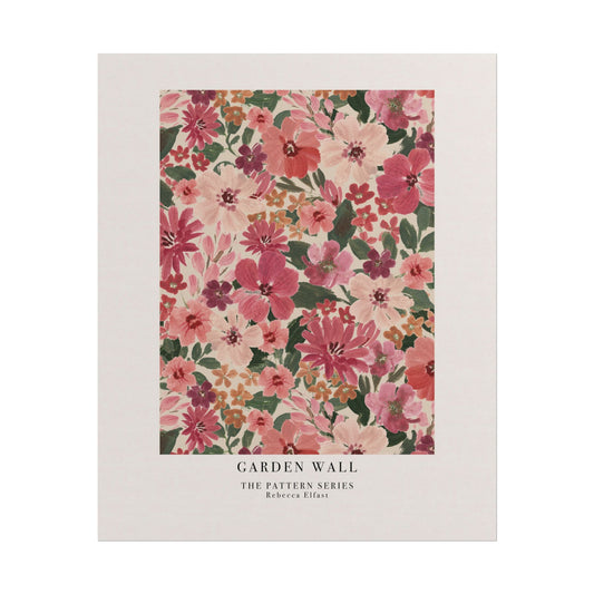 Garden Wall Pink - The Pattern Series - Art Print
