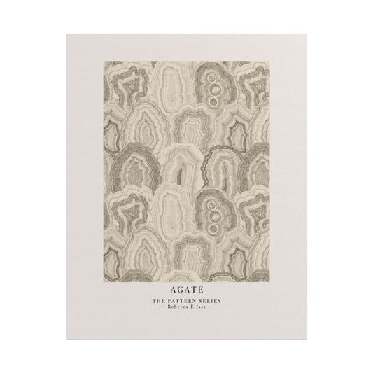 Agate Slices Monochrome - The Pattern Series - Art Print