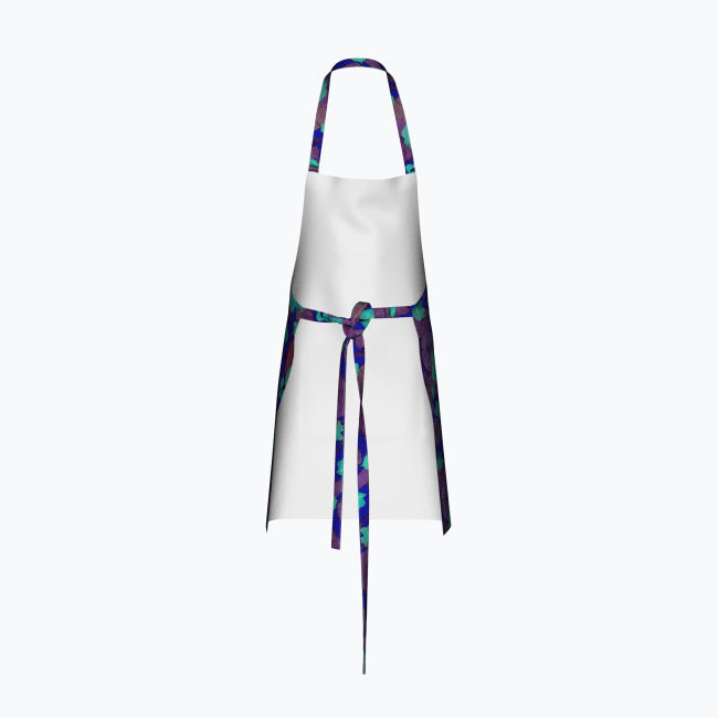 Blue Nasturtium Cotton Kitchen Apron