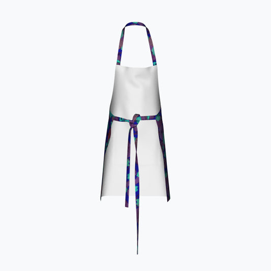 Blue Nasturtium Cotton Kitchen Apron