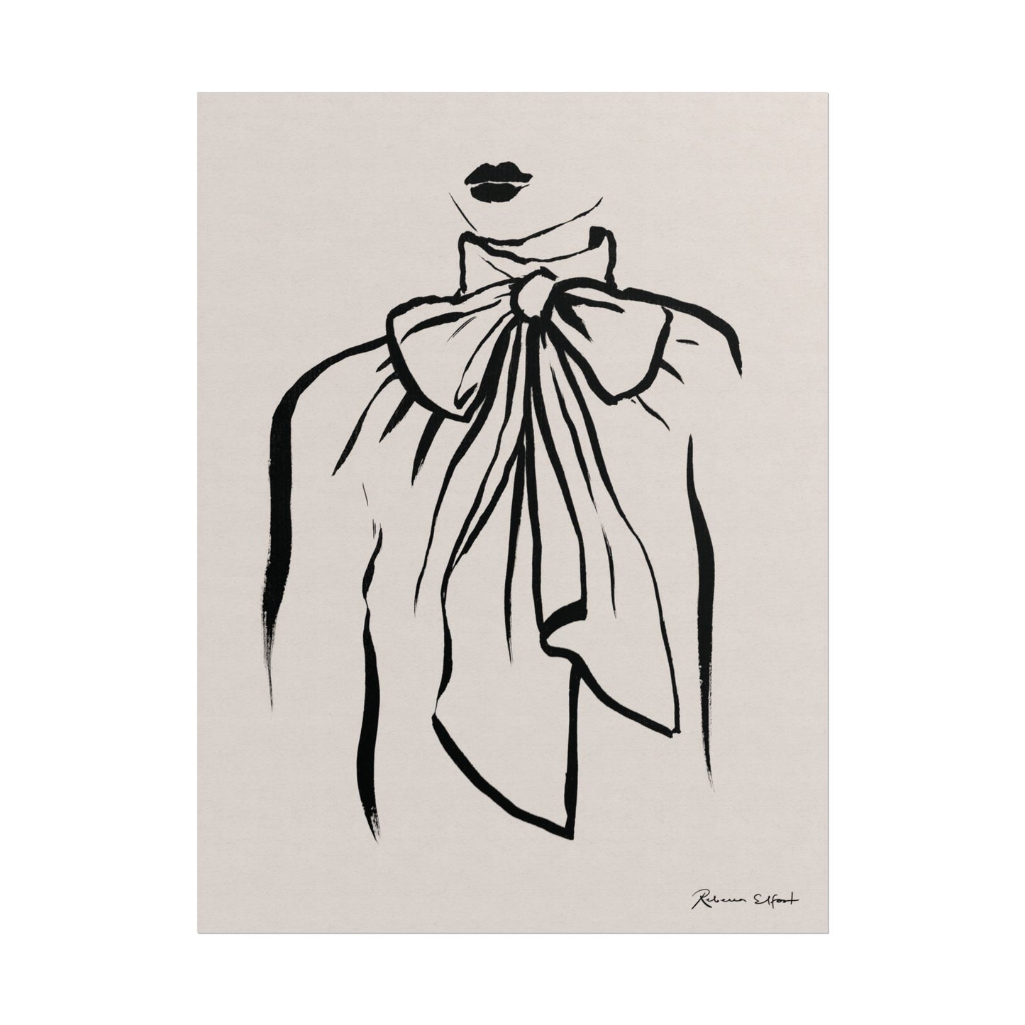 Bow Tie Blouse - Art Print