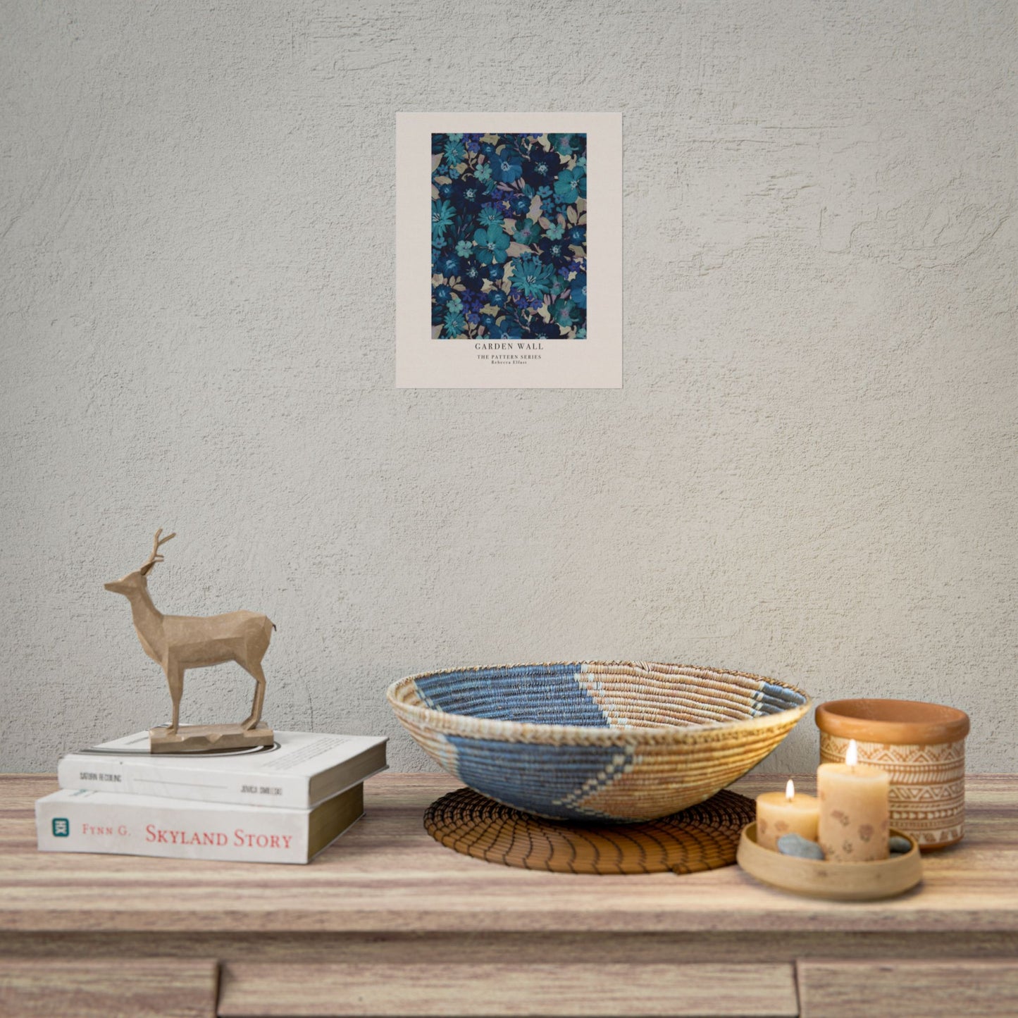 Garden Wall Blue - The Pattern Series - Art Print