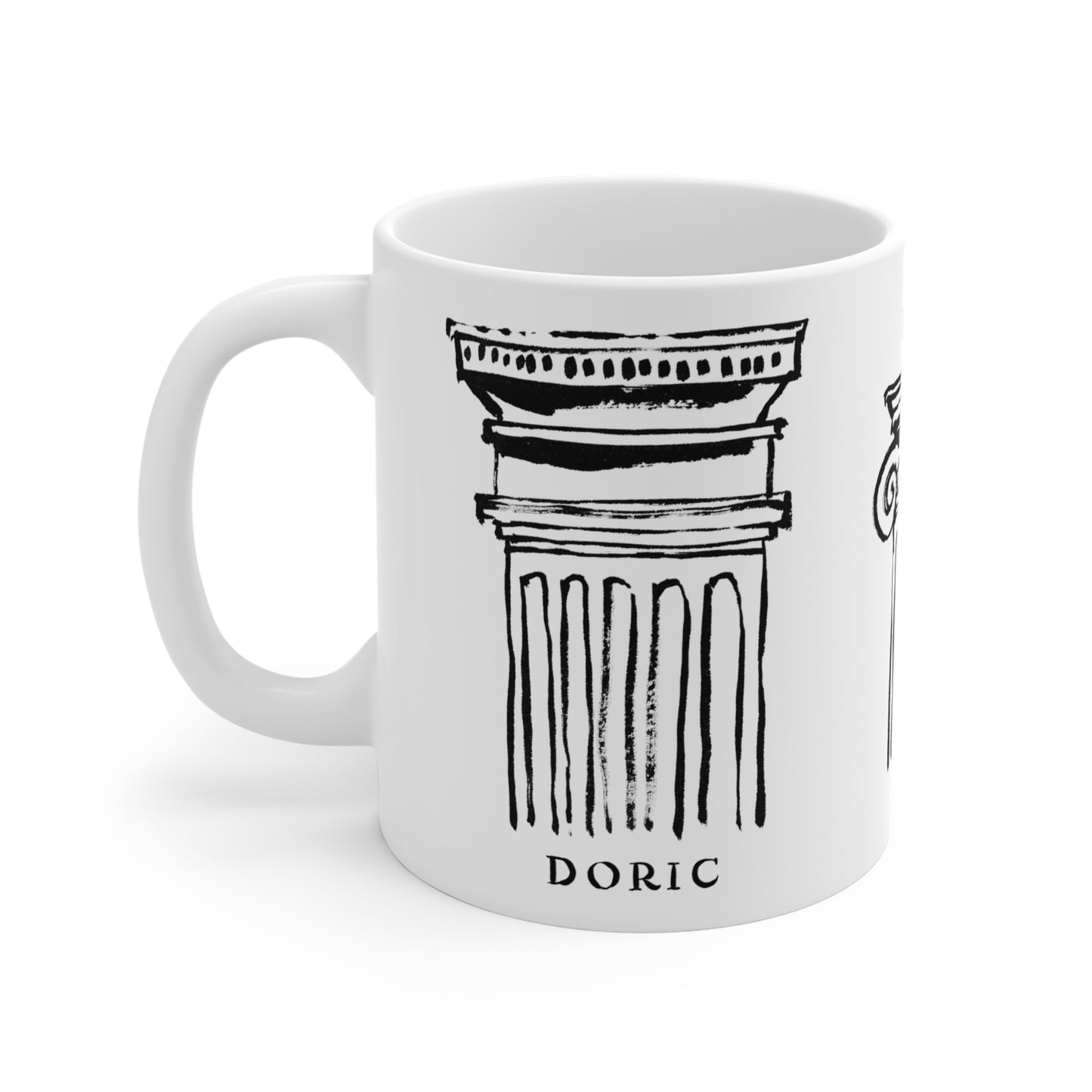 Column Order Architecture Ink Painting Printed Ceramic Mug