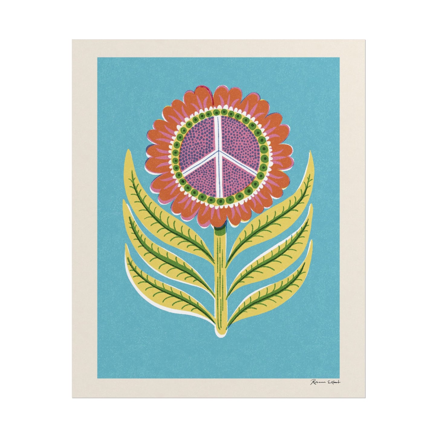 Peace Series: Peace Sign Flower Art Print