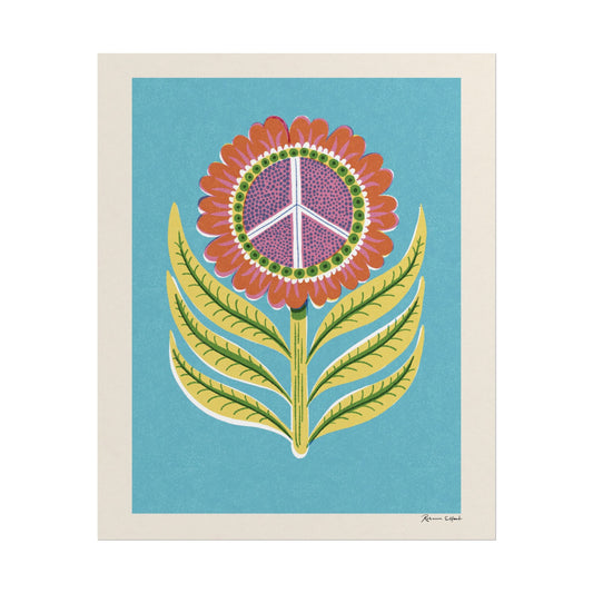Peace Series: Peace Sign Flower Art Print