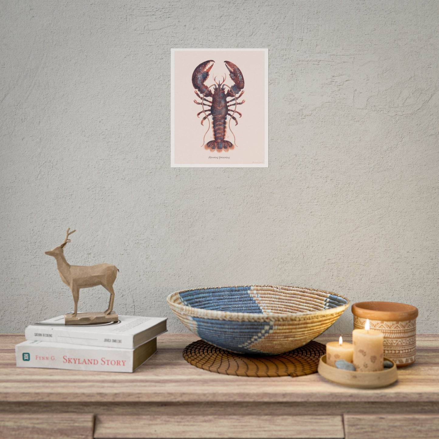 Lobster Wall Art Poster, Ocean Decor, Nautical Home Decor, Coastal Art, Seafood Lovers Gift, Kitchen Wall Art