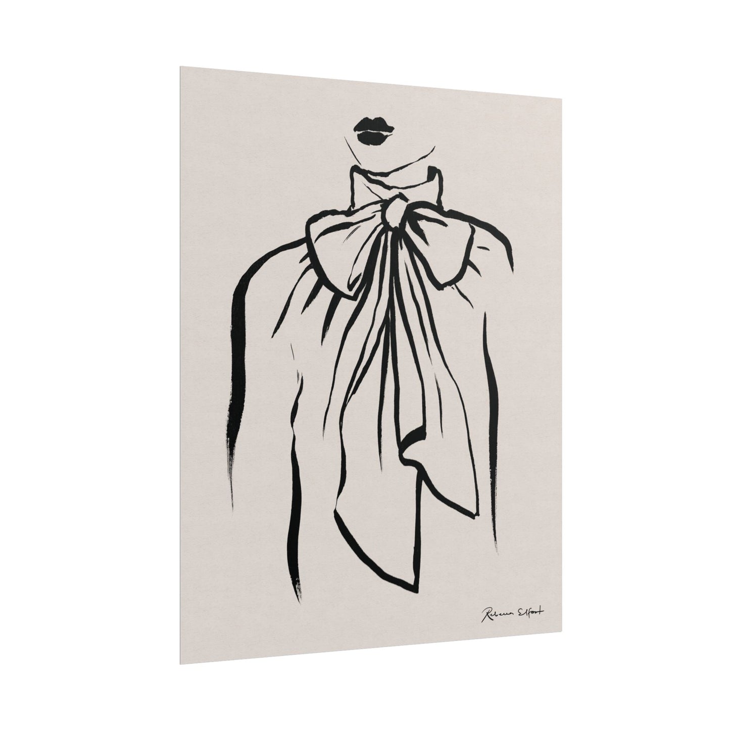 Bow Tie Blouse - Art Print