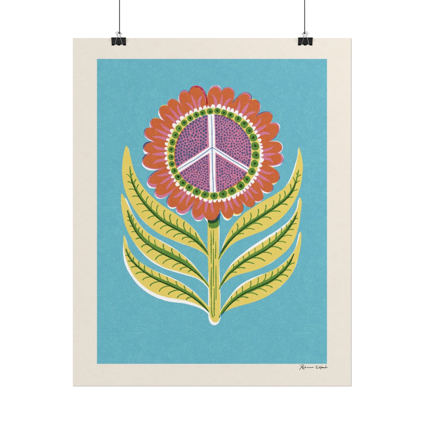 Peace Series: Peace Sign Flower Art Print