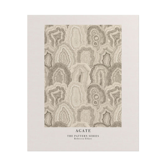 Agate Slices Monochrome - The Pattern Series - Art Print