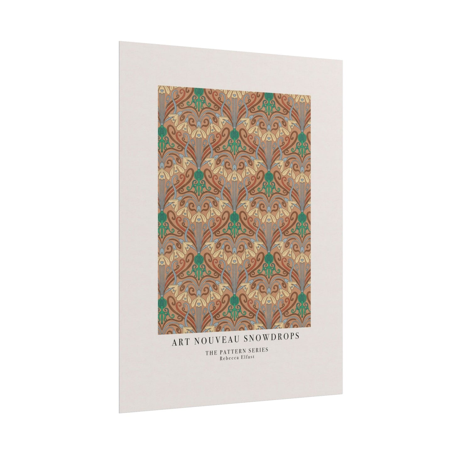 Art Nouveau Snowdrops - The Pattern Series - Art Print