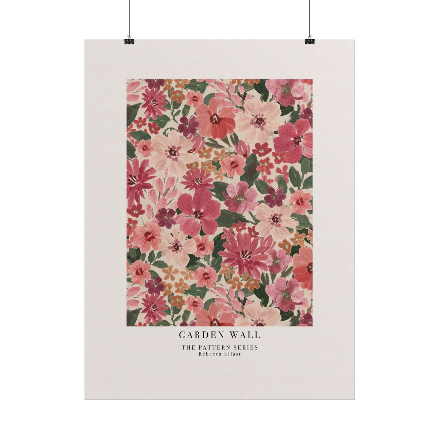 Garden Wall Pink - The Pattern Series - Art Print