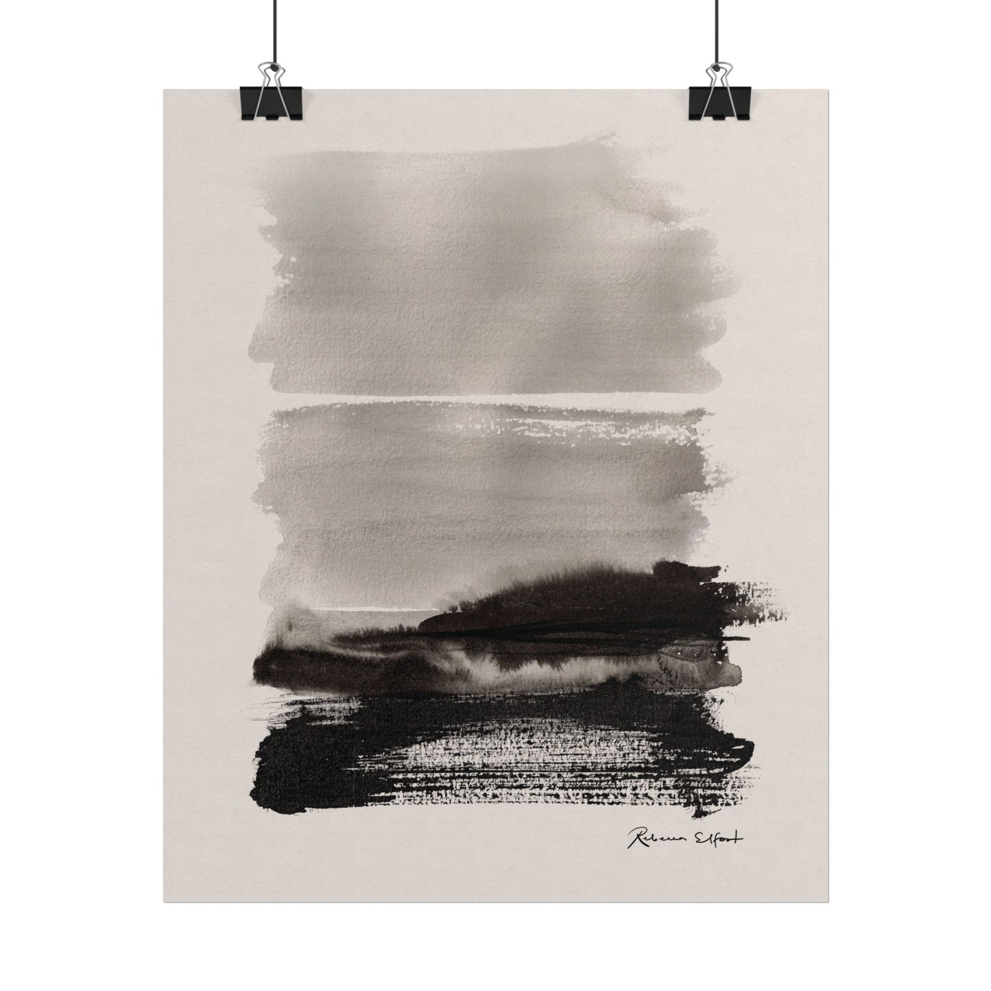 Abstract Ink Seascape - Art Print