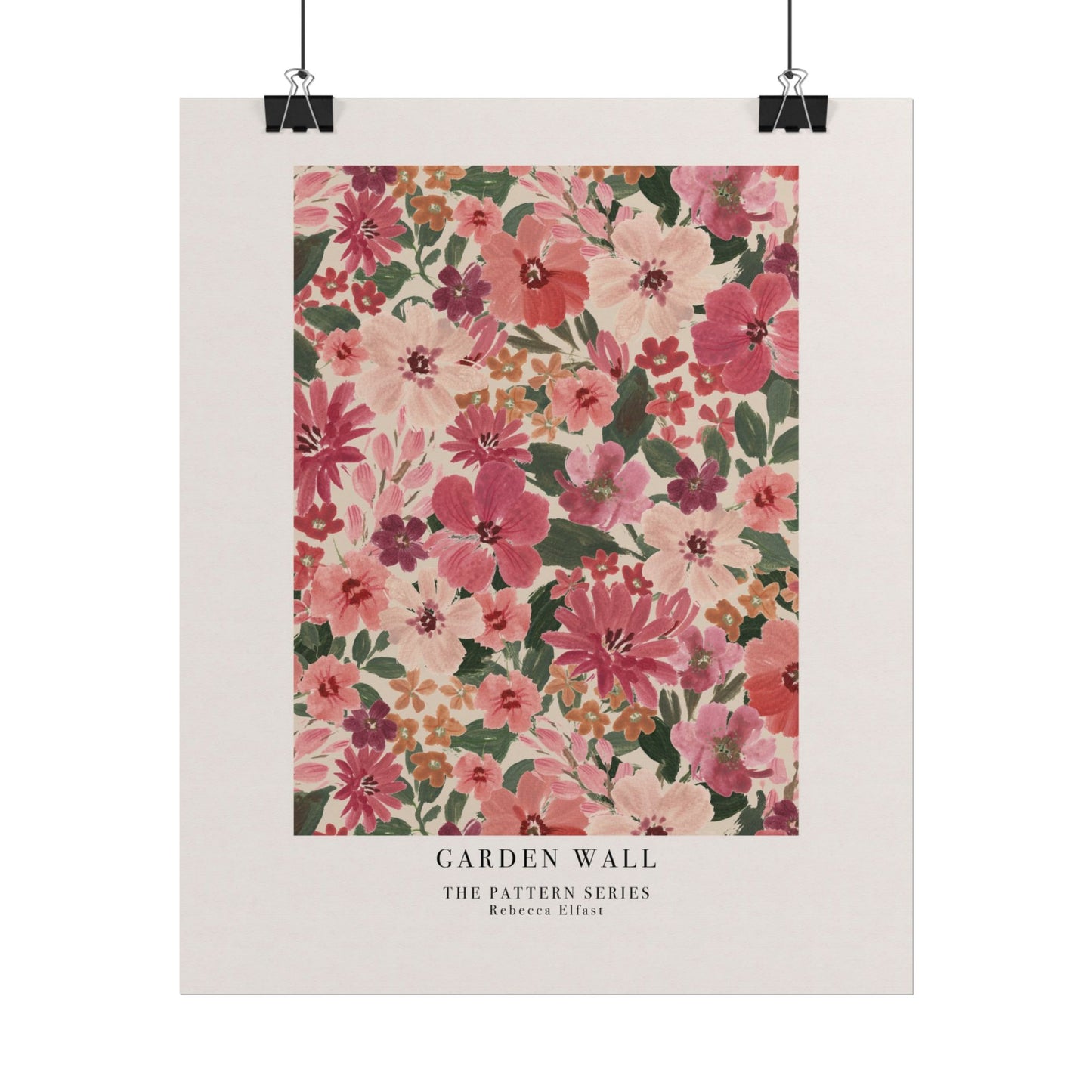 Garden Wall Pink - The Pattern Series - Art Print