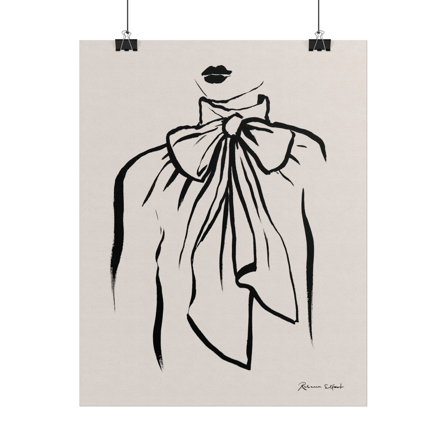 Bow Tie Blouse - Art Print