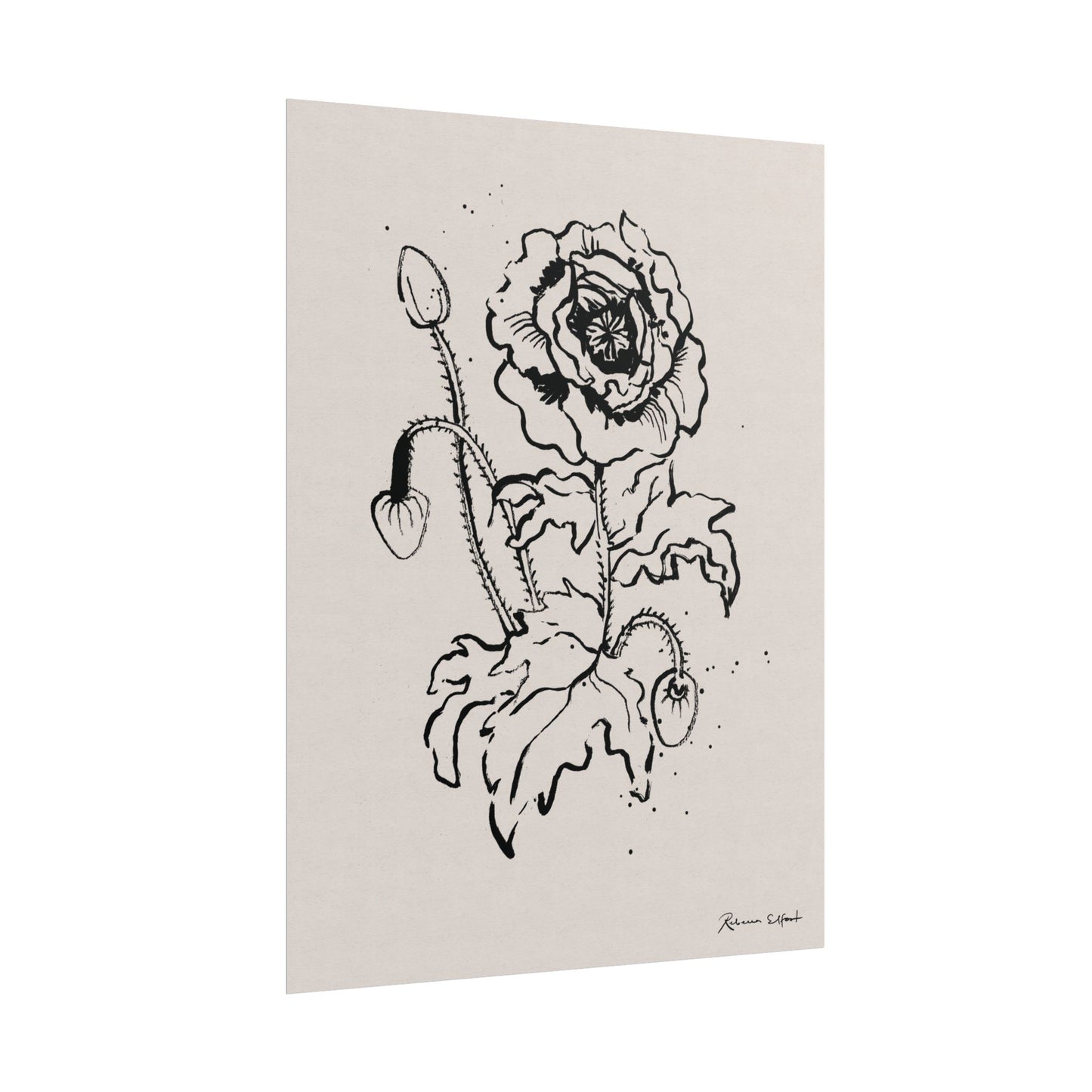 Ink Poppy - Art Print