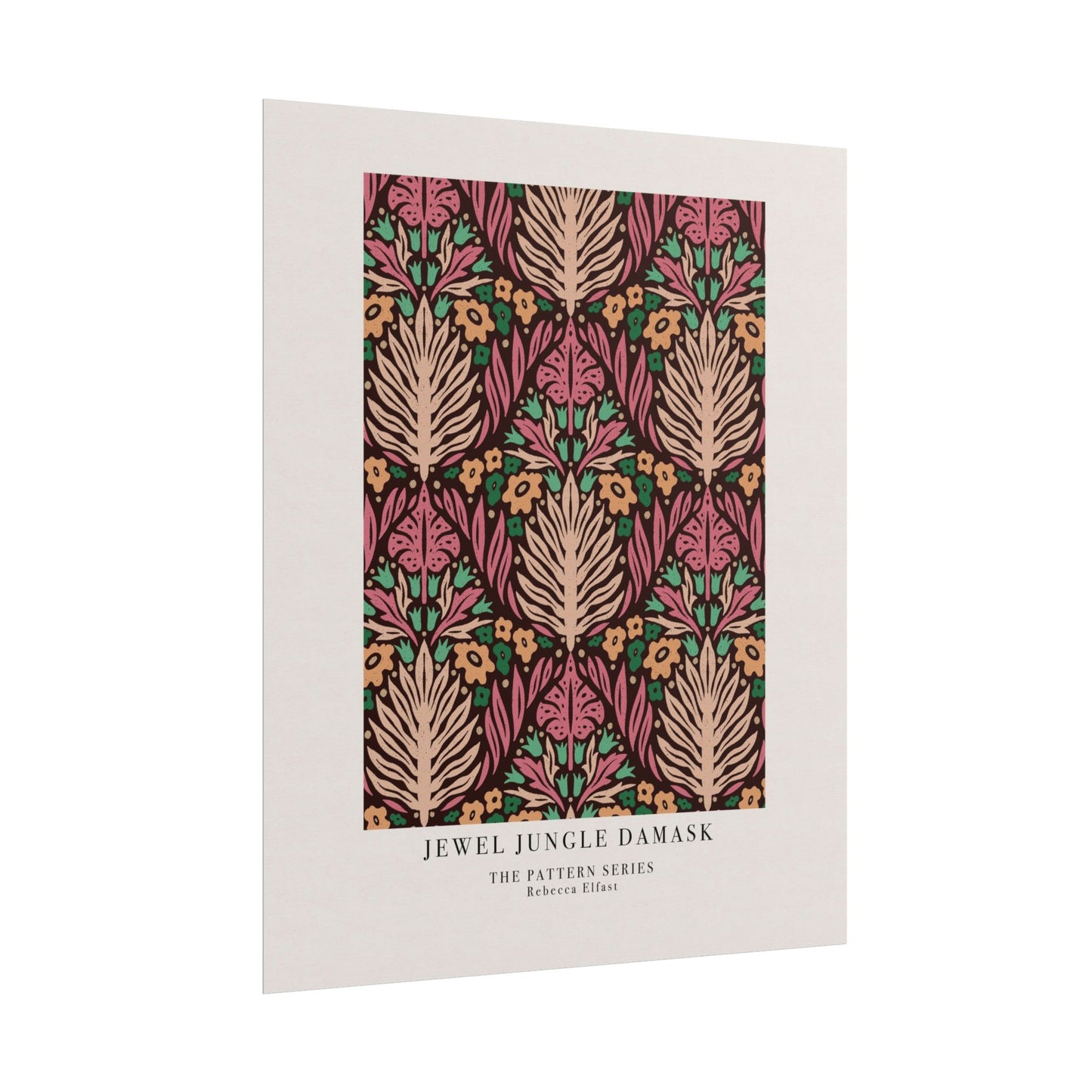 Jewel Jungle Damask - The Pattern Series - Art Print
