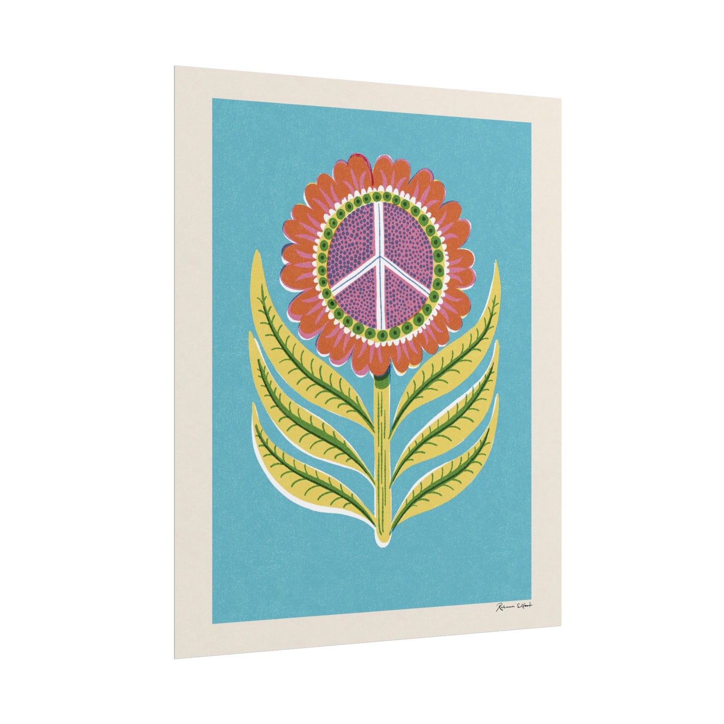 Peace Series: Peace Sign Flower Art Print