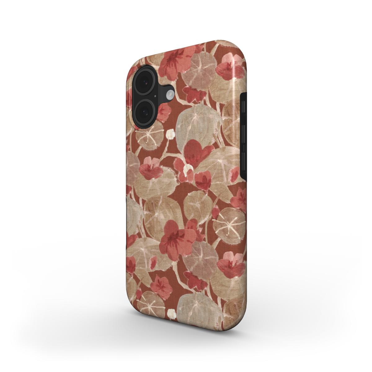 Painted Garden Floral Nasturtium - Tough Phone Case