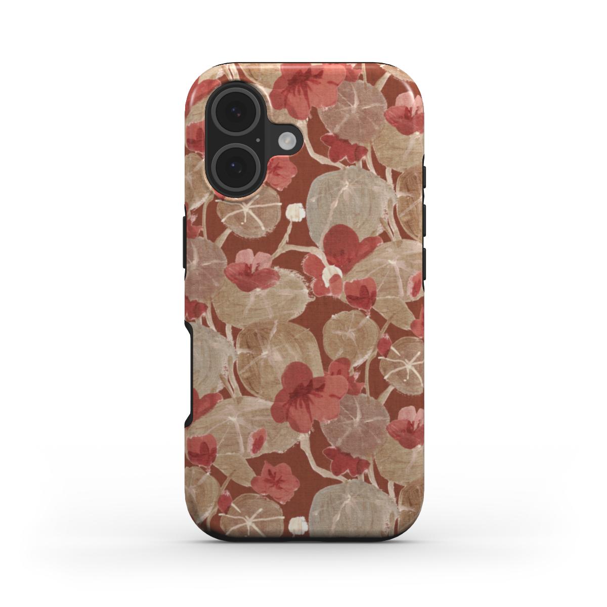 Painted Garden Floral Nasturtium - Tough Phone Case