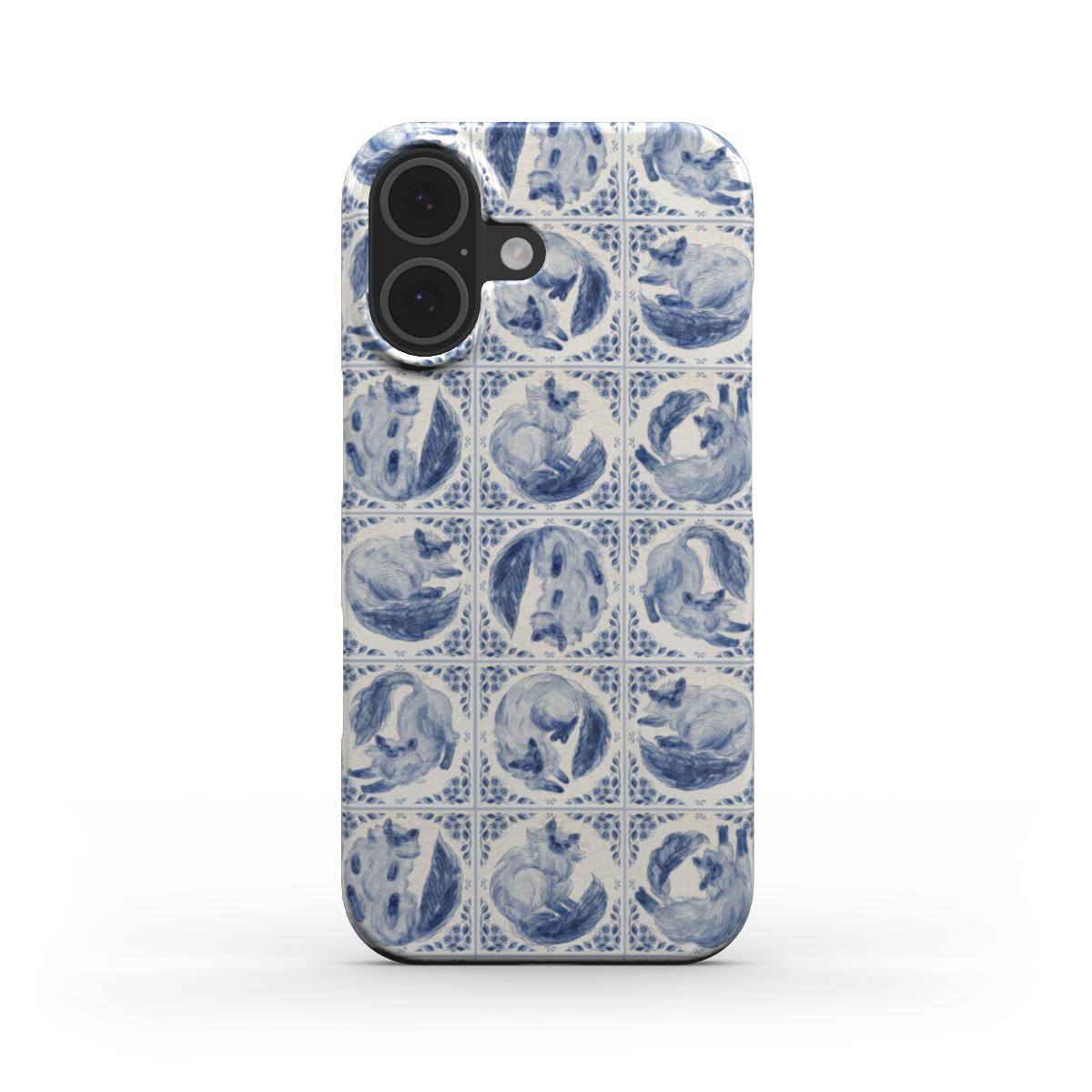 Delft Cats Blue - Snap Phone Case