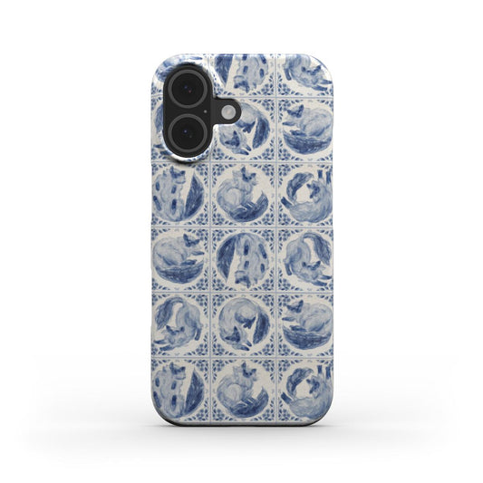 Delft Cats Blue - Snap Phone Case