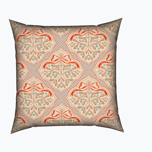 Mistletoe Bows Christmas Cushion