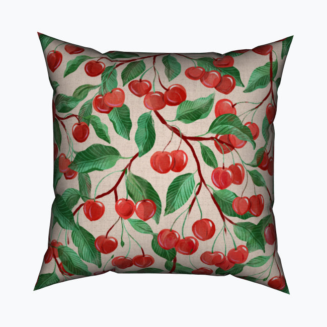 Merry Cherry Berry Cotton Cushion