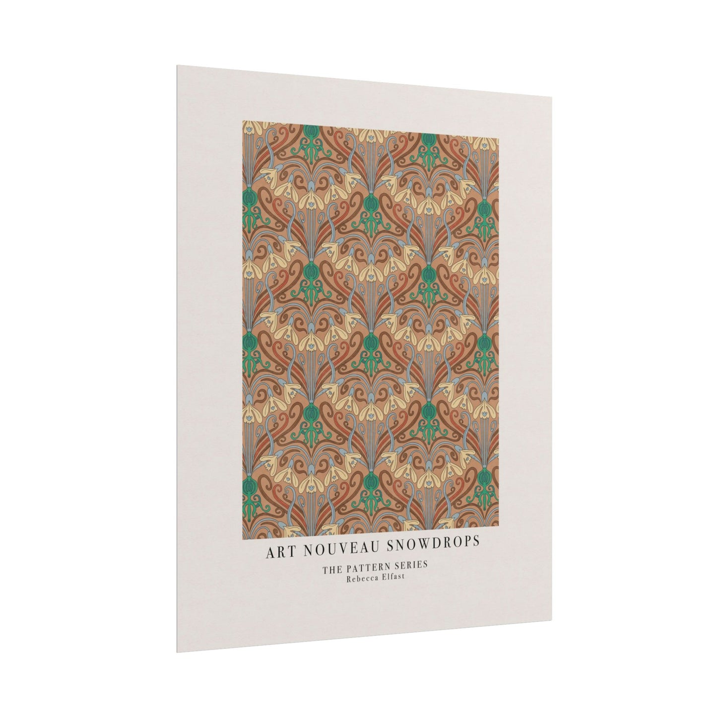 Art Nouveau Snowdrops - The Pattern Series - Art Print