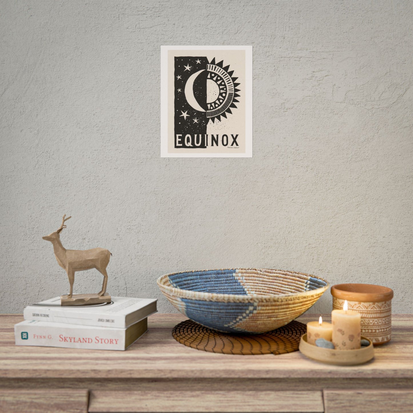 Equinox Sun and Moon Art Print