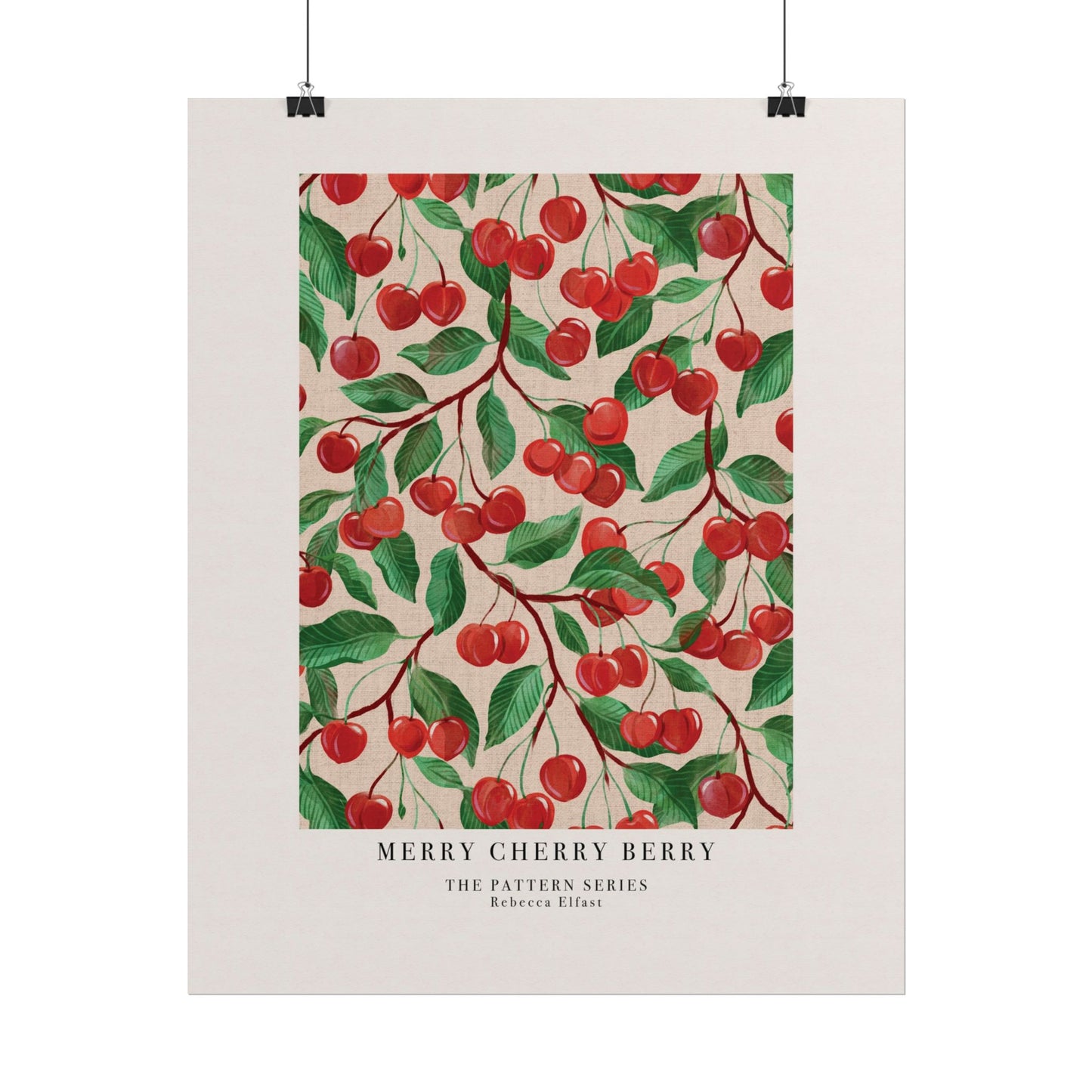 Merry Cherry Berry - The Pattern Series - Art Print