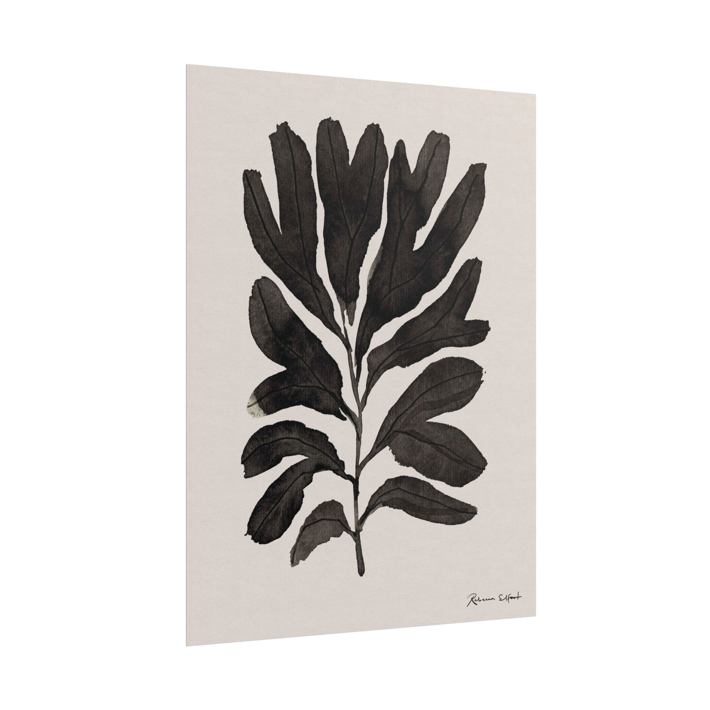 Abstract Ink Seaweed Branch - Art Print