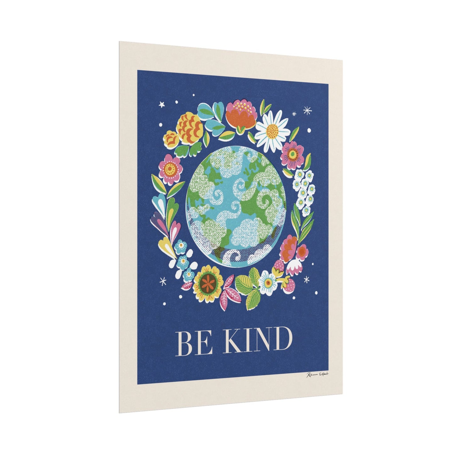 Peace Series: Planet Earth 'Be Kind' Art Print