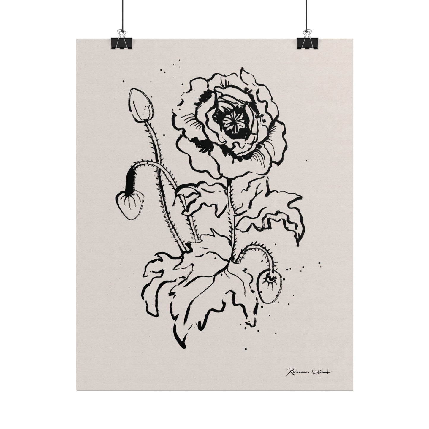 Ink Poppy - Art Print