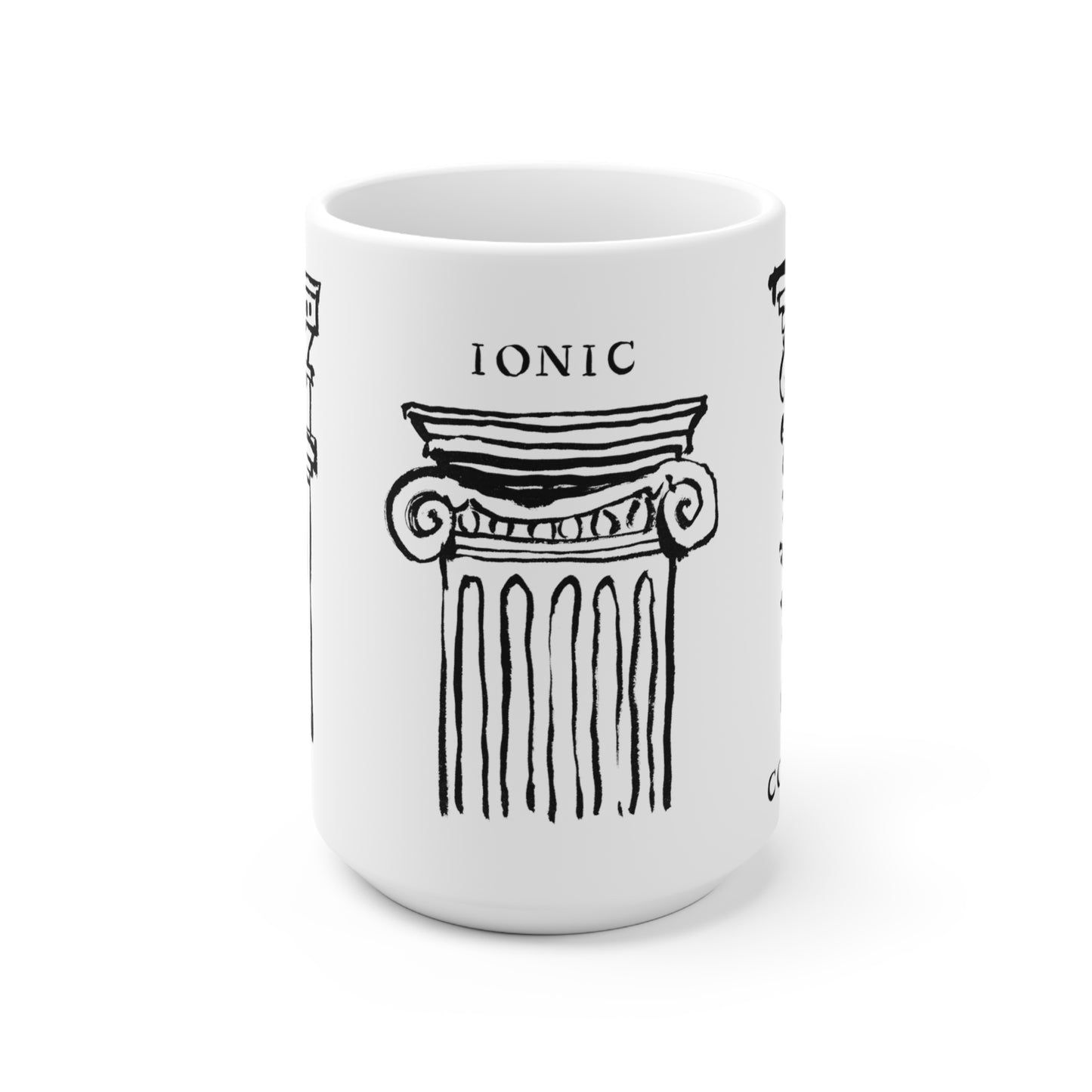 Column Order Architecture Ink Painting Printed Ceramic Mug