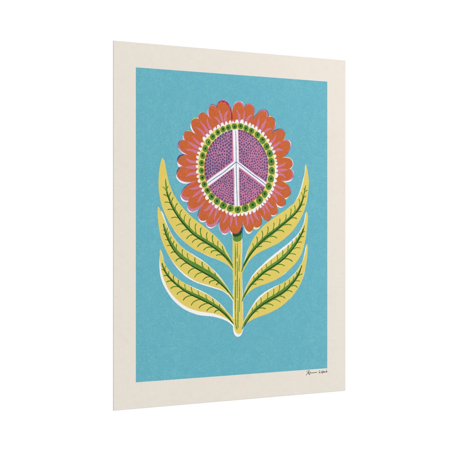 Peace Series: Peace Sign Flower Art Print